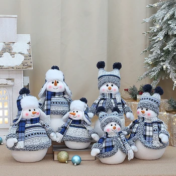 Рождественские Снеговики Куклы 20-102 см Елочные Украшения Рождественские Подарки Для Детей 2024 Новогодний Подарок Игрушка Домашний Декор