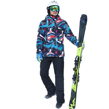 Зимние мужские лыжные костюмы, Ветрозащитные водонепроницаемые термальные куртки для сноуборда, Лыжные брюки, спортивные дышащие комплекты для сноуборда на открытом воздухе