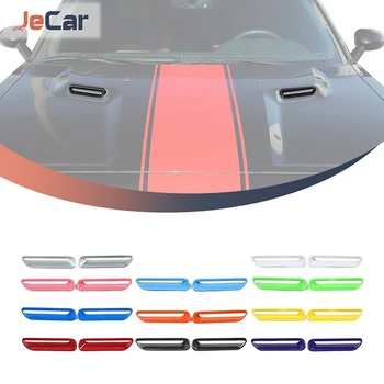 JeCar ABS Крышка двигателя автомобиля воздушный поток Впускное отверстие капота Декоративная наклейка для Dodge Challenger 2009-2014 Аксессуары для экстерьера автомобиля
