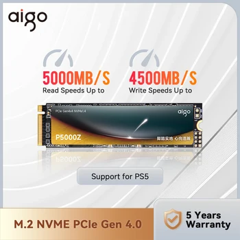 AIGO 512GB M.2 SSD Жесткий диск M2 2280 NVMe PCIe HDD Внутренний твердотельный накопитель для настольного ноутбука P5000Z