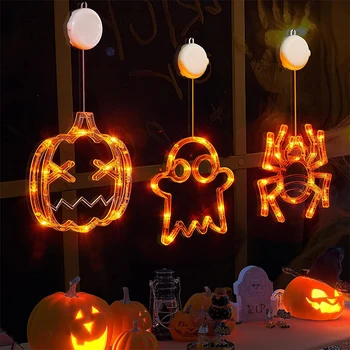 Лампа-присоска на Хэллоуин, светящиеся Игрушки, Украшение фестиваля, светодиодные фонари для домашней вечеринки, Декор Дома с привидениями, Игрушка в подарок для взрослых и детей