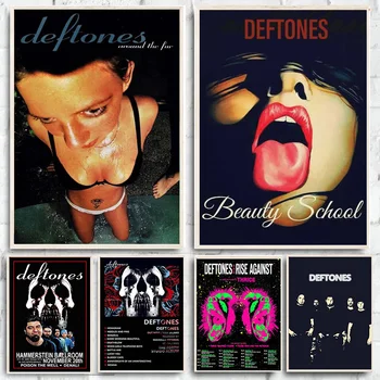 Deftones Певица Музыкальный Альбом Холст Картина Современное Искусство Плакат Популярная Группа Винтажный Принт Настенные Художественные Картины для Декора Гостиной