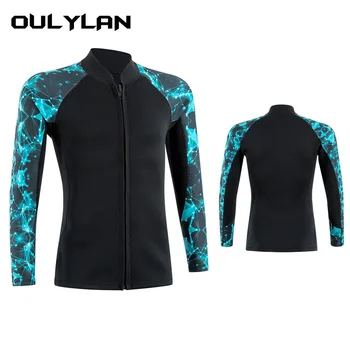 Куртка для дайвинга Oulylan 1,5 ММ Мужской раздельный гидрокостюм из неопрена для подводного серфинга, куртка для подводной охоты, брюки, одежда, гидрокостюм для женщин