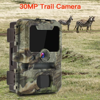 Камера Boblov 30MP 1080P Trail Hunting Camera Wildcamera для наблюдения за дикой природой Ночная версия Камеры для разведки дикой природы Фотоловушки Трек