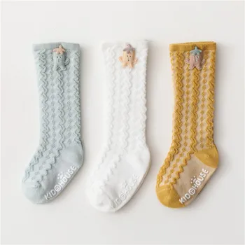 детские носки, чулки до колен для новорожденных, носки для мальчиков и девочек, хлопковые кальцетины mujer soft sweety sokken