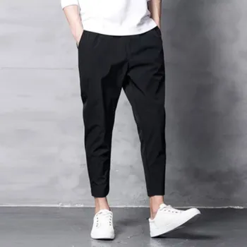 Весенне-летние повседневные брюки-карго для мужчин; эластичные штаны для бега трусцой; мужская уличная одежда большого размера Harajuku в корейском стиле