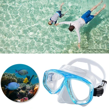 Легкие очки для дайвинга с панорамным обзором 180 градусов, очки для подводного плавания с крышкой для носа, плавательные очки, ударопрочные для мужчин и женщин