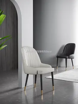 Nordic light роскошный обеденный стул home soft package простой современный обеденный стол стул для отдельной спальни белый стул для макияжа