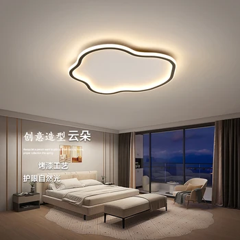 Минималистичные современные светодиодные потолочные светильники Cloud для спальни, потолочная люстра для гостиной, столовой, кабинета, детской комнаты С регулируемой яркостью освещения