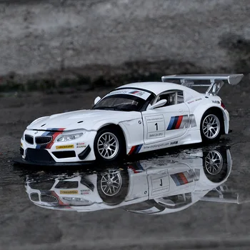 1: 24 BMW Z4 GT3, литая модель гоночного автомобиля, Игрушечные транспортные средства, имитация металлической модели автомобиля, коллекция звука и света, подарок F216