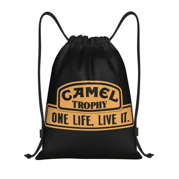 Camel Trophy One Life Live It Рюкзак на шнурке Для женщин и мужчин, Рюкзак для спортзала, Складная сумка для покупок, мешок