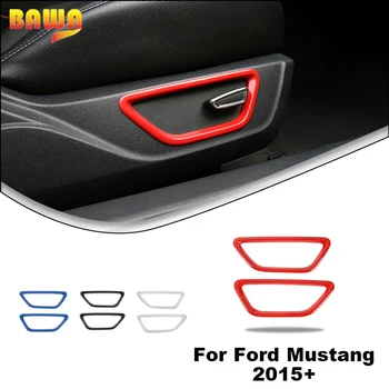 Декоративное кольцо для кнопки регулировки сиденья BAWA, накладка для Ford Mustang 2015-2023, Аксессуары для интерьера автомобиля