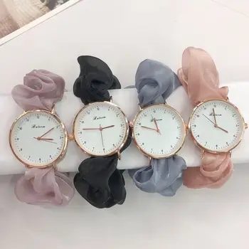 Креативные Ленточные цифровые часы Little Fairy Элегантные Модные Часы-браслет для девочек, часы без застежки, женские часы