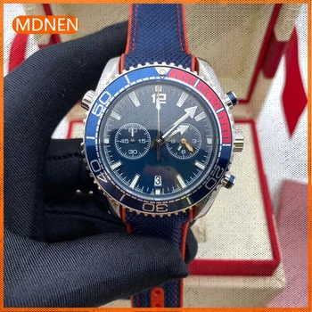 MDNEN Мужские часы 904l кварцевые часы из нержавеющей стали 44 мм-OG