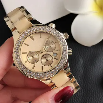 Высококачественные женские кварцевые часы Классические повседневные модные женские часы с бриллиантами Роскошные часы Reloj De Señoras