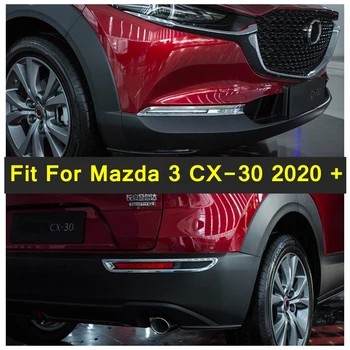Передняя Задняя Противотуманная фара Накладка на молдинг Противотуманной фары для Mazda 3 CX - 30 2020 - 2023 Карбоновое волокно/ Блестящие Внешние Аксессуары