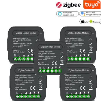 QS-Zigbee/Wifi-CP03 Tuya ZigBee/Модуль Переключения штор Wi-Fi для Рулонных Жалюзи с Двигателем Умный Дом Google Home Alexa Control