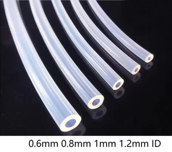 0,6 мм 0,8 мм 1 мм 1,2 мм ID прозрачная силиконовая Трубка силиконовая капиллярная трубка гибкий прозрачный силикагелевый шланг Силиконовая Резиновая Трубка