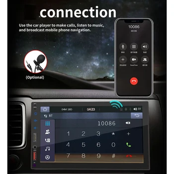 7-дюймовый автомобильный экран Беспроводной Carplay Android Auto автомобильное портативное радио Bluetooth MP5 FM-приемник Аксессуары для хоста