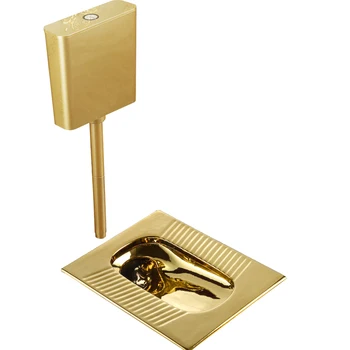 Автоматический скрытый датчик табурета Золотой клапан для смыва унитаза Инфракрасный клапан для смыва стульчика для горшков