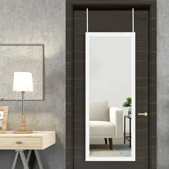 Зеркало в полный рост над дверью, подвесное зеркало для спальни, комнаты в общежитии, белое