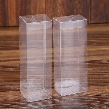 25шт Прозрачная Упаковочная коробка из ПВХ Пластиковый Органайзер Многоцелевые Коробки для хранения Подарочный контейнер 5X5X15