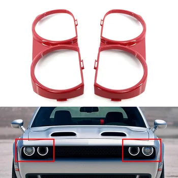 1 Пара красных автомобильных передних фар, Декоративная накладка для Dodge Challenger 2015 2016 2017 2018 2019 2020 2021 68259055AB