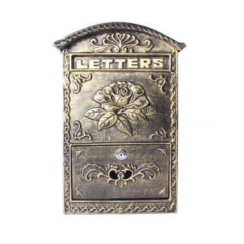 Подвесной декоративный почтовый ящик бронзового цвета из алюминия в европейском стиле, Специальный почтовый ящик, Железный наружный почтовый ящик