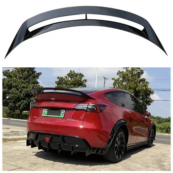 Для Tesla Model Y 2019 2020 2021 2022 2023+ Высококачественная АБС-краска, выступ заднего багажника, спойлер на крыше, Сплиттер, Верхнее крыло