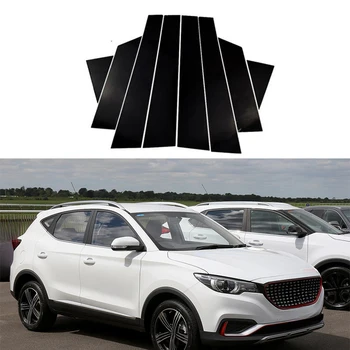 Черный Для MG ZS 2018 2019 2020 2021 2022 2023 Полированные Стойки Стоек Автомобиля Накладка На Окно BC Наклейки На Колонны Автоаксессуары