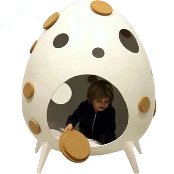Скандинавский персонализированный яйцеклеточный домик из стекловолокна с отверстием в форме яйца детский стул игрушечный стул egg chair art