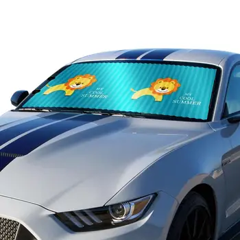 Солнцезащитный Козырек Автомобиля Lion Выдвижной Солнцезащитный Козырек Автомобиля С Дизайном Little Lion Двухслойные Теплоизоляционные Чехлы На Лобовое Стекло