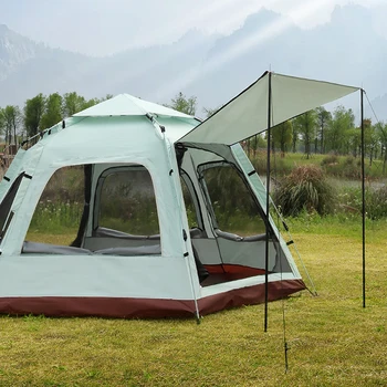 Палатка для кемпинга на открытом воздухе, автоматическая Быстрооткрывающаяся палатка, Переносная непромокаемая, защищенная от солнца палатка для рыбалки, пешего туризма, укрытие для 5-8 человек