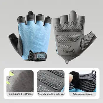 Перчатки, впитывающие пот, перчатки для фитнеса, нескользящие перчатки для тяжелой атлетики для усиленных тренировок, Дышащие амортизирующие для мужчин