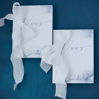Свадебное использование жениха и невесты smudge haze blue свадебная открытка для рук, лента для клятв, одна пара Earth Morandi Молочно-белого молочно-коричневого цвета