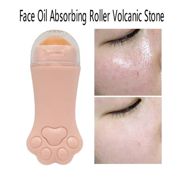 Натуральный Вулканический Роликовый Масляный контроль Rolling Stone Средство для ухода за кожей лица Очищающий ролик для поглощения масла Розовый