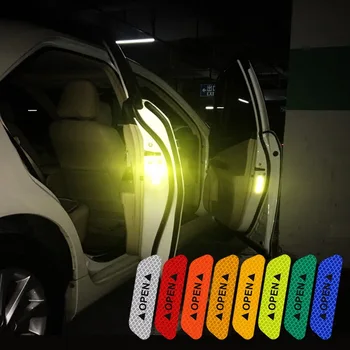 4шт Светоотражающих наклеек на ОТКРЫТЫЕ двери, светоотражающие наклейки на двери автомобиля, наклейки для автомобилей