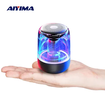 AIYIMA Портативный Мини-динамик Bluetooth, красочные огни, Беспроводной USB AUX TF, MP3-плеер, Домашний сабвуфер, звук для кинотеатра
