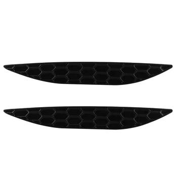 Глянцевый черный отражатель Gloss Black 1 пара отражателей заднего бампера Plug And Play для MK7 R R‑Line 2013-2016