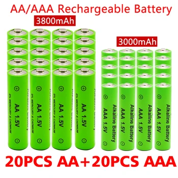 AA AAA аккумуляторная батарея AA 1.5V 3800mAh 1.5V AAA 3000mAh щелочная батарея фонарик игрушки часы MP3-плеер замена Ni-Mh батареи