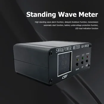 Измеритель Мощности 0,5-120 Вт FM AM SSB 1,8 МГц-50 МГц Коротковолновый Измеритель Стоячей Волны 5V 1A Type-C LED HD Дисплей с Функцией сигнализации