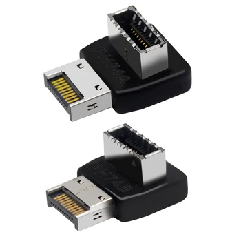 USB 3.1 Type E 90-градусный преобразователь Передний адаптер USB C Адаптер для передней панели USB для материнской платы ПК Внутренний разъем