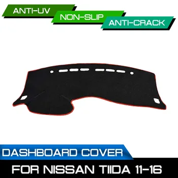 Коврик для приборной панели автомобиля Nissan Tiida 2011 2012 2013 2014 2015 2016 Противоскользящий коврик для приборной панели с защитой от ультрафиолета