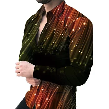 Мужская рубашка 2023 года, новая однобортная рубашка с лацканами, бестселлер, качественный материал, мягкая и удобная уличная рубашка для вечеринок S-6XL
