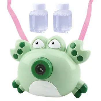 Симпатичный краб Автоматическая машина для мыльных пузырей для детей Забавная музыкальная пусковая установка для мыльных пузырей Воздуходувка для детей Производитель мыльных пузырей Летние Игрушки