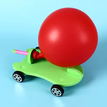 Детский творческий автомобиль ручной работы с воздушным шаром, забавные развивающие игрушки, игрушка с отдачей, Маленький автомобиль, Научный эксперимент, Игрушки для подарка