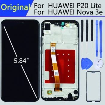AAA + Оригинальный ЖК-дисплей для HUAWEI P20 lite Дисплей для мобильного телефона HUAWEI Nova 3E Замена сенсорного экрана ANE-LX1, ANE-LX2, ANE-LX3