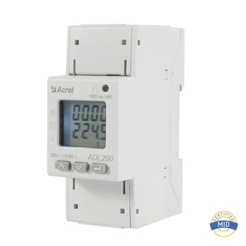 Интеллектуальный измеритель энергопотребления ADL200 MID 1-Фазный 2-проводной измерительный прибор U I P Q S PF для дома