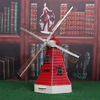 Творческое железное украшение голландская модель ветряной мельницы украшение бара кафе украшение студии реквизит