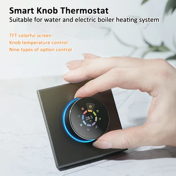 WiFi Умный термостат Цветной экран Поворотный нагревательный термостат с подсветкой / Калибровкой температуры по температуре/датчику/ времени